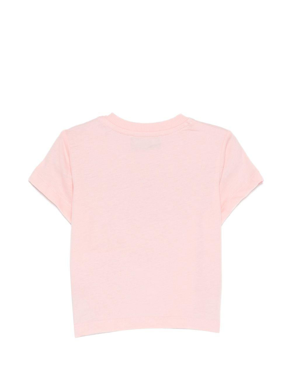 T-shirt per neonata Moschino Kids rosa con logo sul davanti MUM04PLAA03 50209 MOSCHINO KIDS 