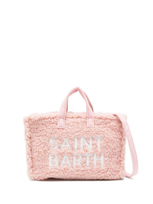 Phone Bag per bambina MC2 Saint Barth Kids rosa con fodera effetto teddy