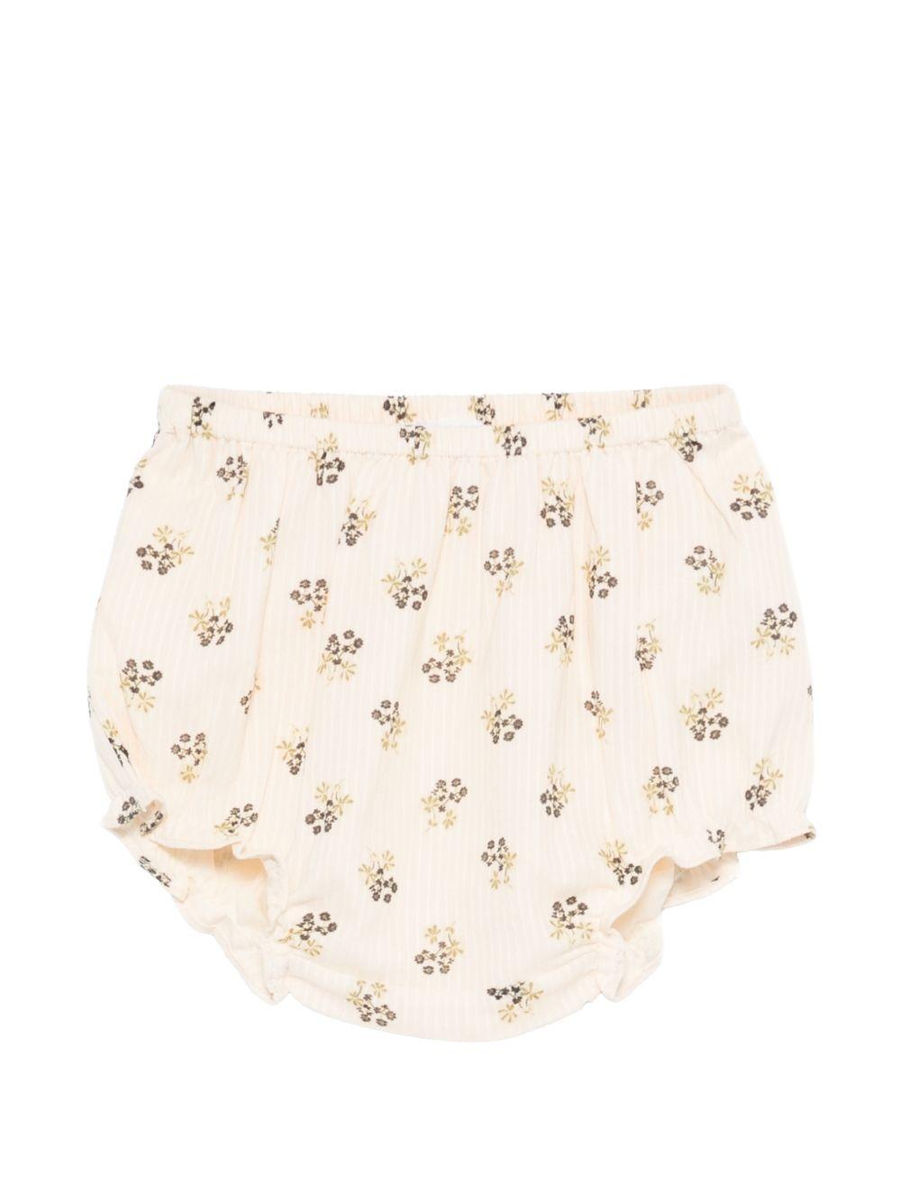 Culotte per neonati Bonpoint biege con stampa a fiori all-over S06XBEW00003 503 BONPOINT 