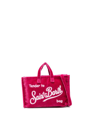 Phone Bag per bambina MC2 Saint Barth Kids fucsia con logo a contrasto ricamato