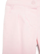 Pantaloni per neonato Moschino Kids rosa a coste con logo sul retro MDP038LVA05 50209 MOSCHINO KIDS 