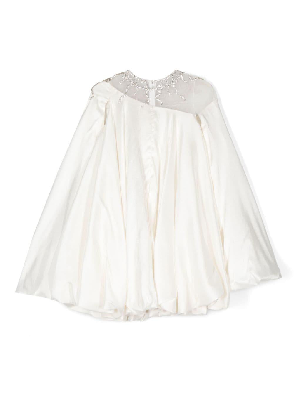 Abito con decorazione di cristalli MA FW24 G19 IVORY MAISON AVA 