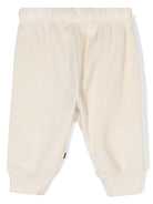 Pantaloni sportivi per neonato Molo Sigo bianco in velluto 6W24I223 8955 MOLO 