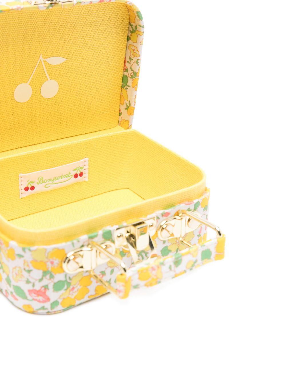 Borsa a spalla a fiori per bambina Bonpoint giallo con tracolla regolabile S05GBAW00013 534B BONPOINT 