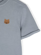 T-shirt per neonata Donsje Jarne grigio con ricamo sul petto 4081801 00070 DONSJE 