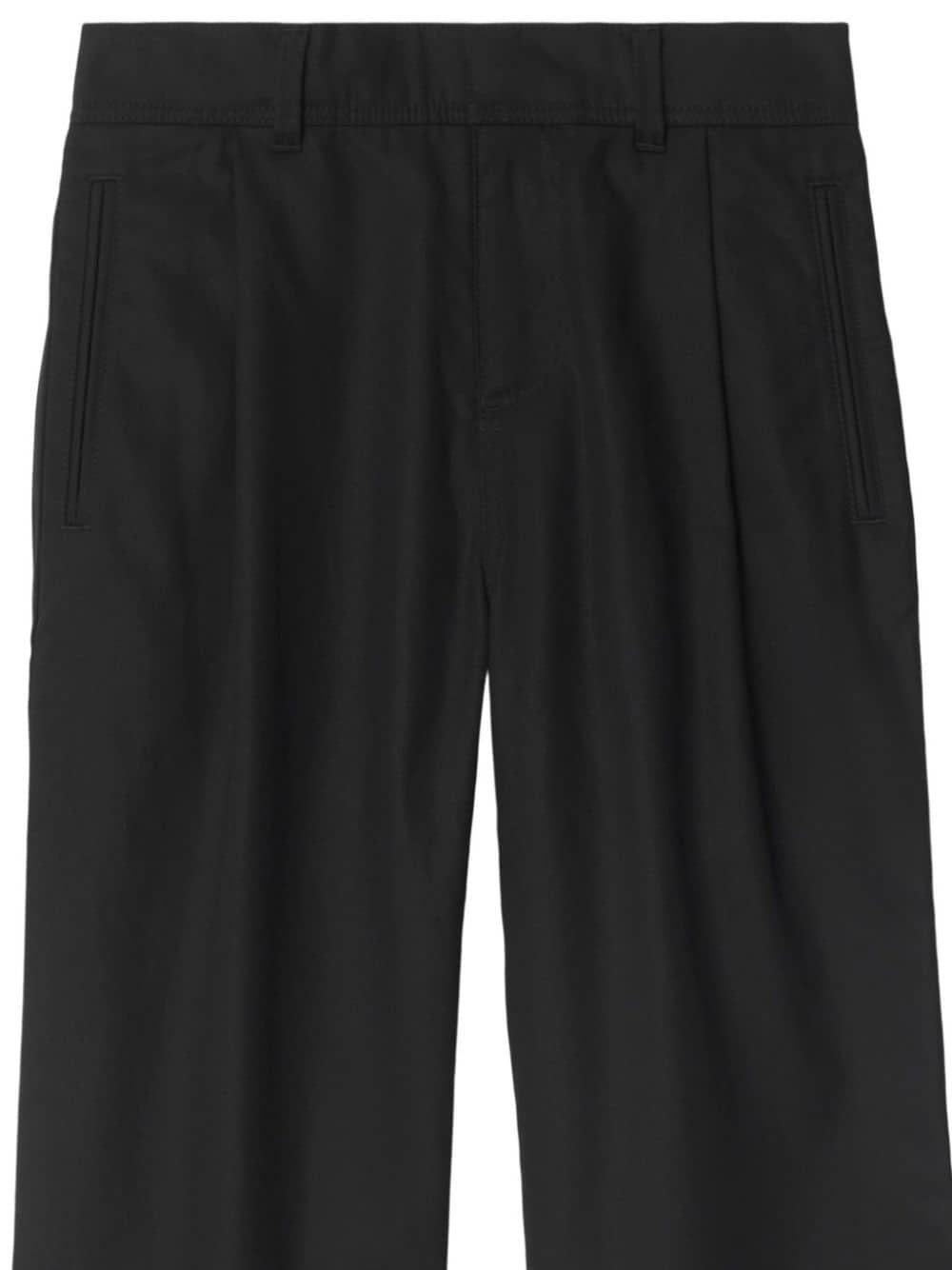 Pantaloni in misto cotone per bambino Burberry Kids nero con vita media 8095745 A1189 BURBERRY KIDS 