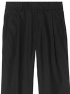 Pantaloni in misto cotone per bambino Burberry Kids nero con vita media 8095745 A1189 BURBERRY KIDS 