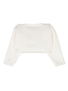 Cardigan crop per neonata La Stupenderia beige con applicazioni SJSS84 102 LA STUPENDERIA 