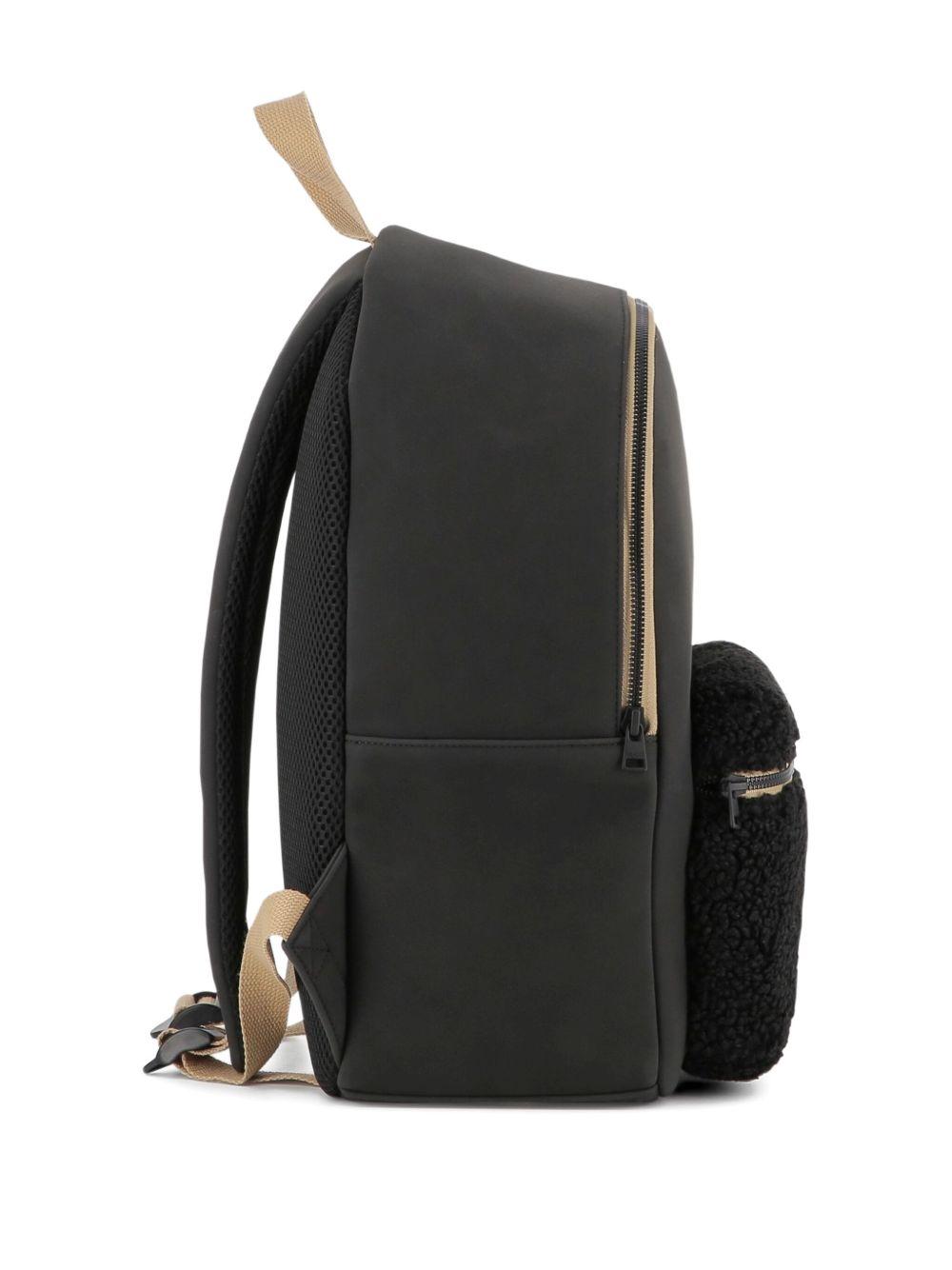Zaino Rucksack per bambino Hugo Kids nero con applicazione frontale con logo G00559 09B Hugo 