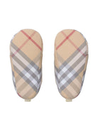 Scarpine primi passi per neonata Burberry Kids beige a quadri 8108372 A2205 BURBERRY KIDS 
