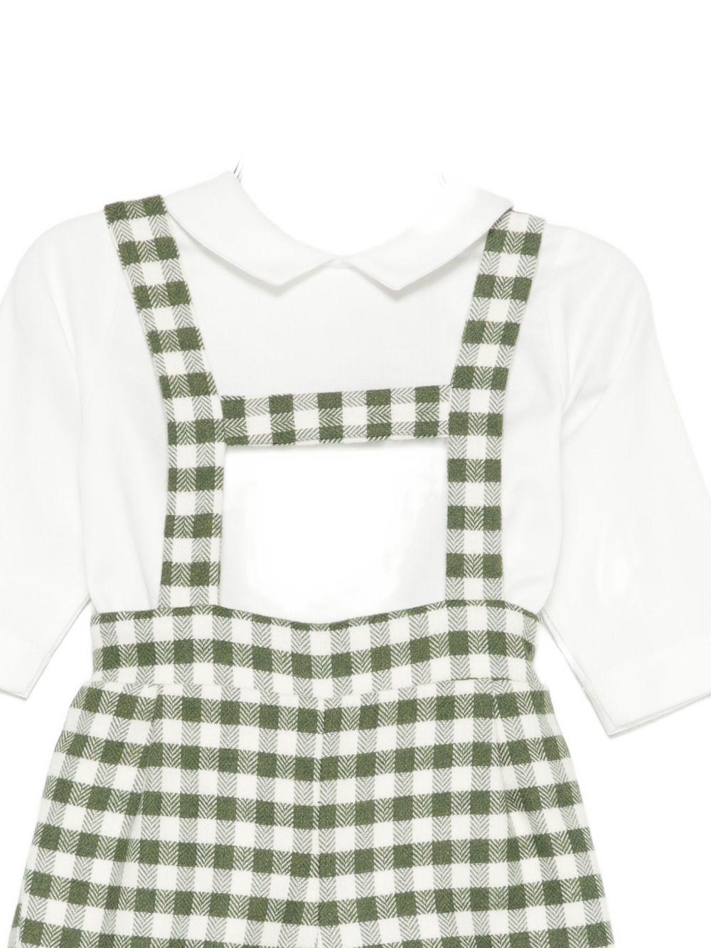 Set camicia e salopette per neonato La Stupenderia multicolore con motivo a quadri 1TBCT15 Y07B01 LA STUPENDERIA 