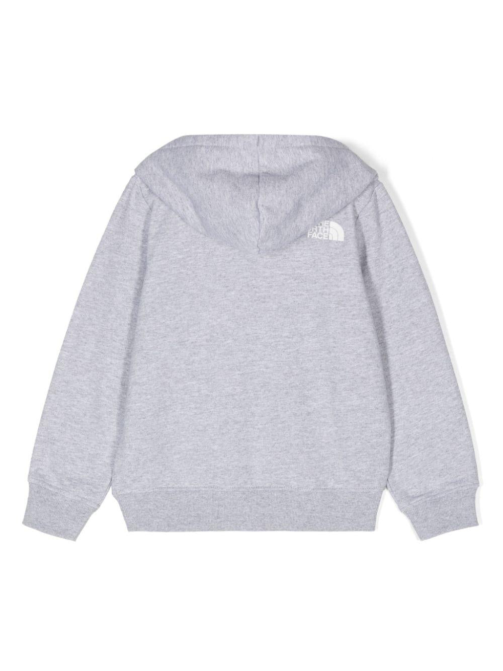 Felpa per bambino The North Face grigio con cappuccio con stampa logo NF0A89HB DYX1 THE NORTH FACE 