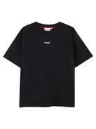 T-shirt per bambino Hugo Kids nera con logo sul davanti G00434 09B Hugo 