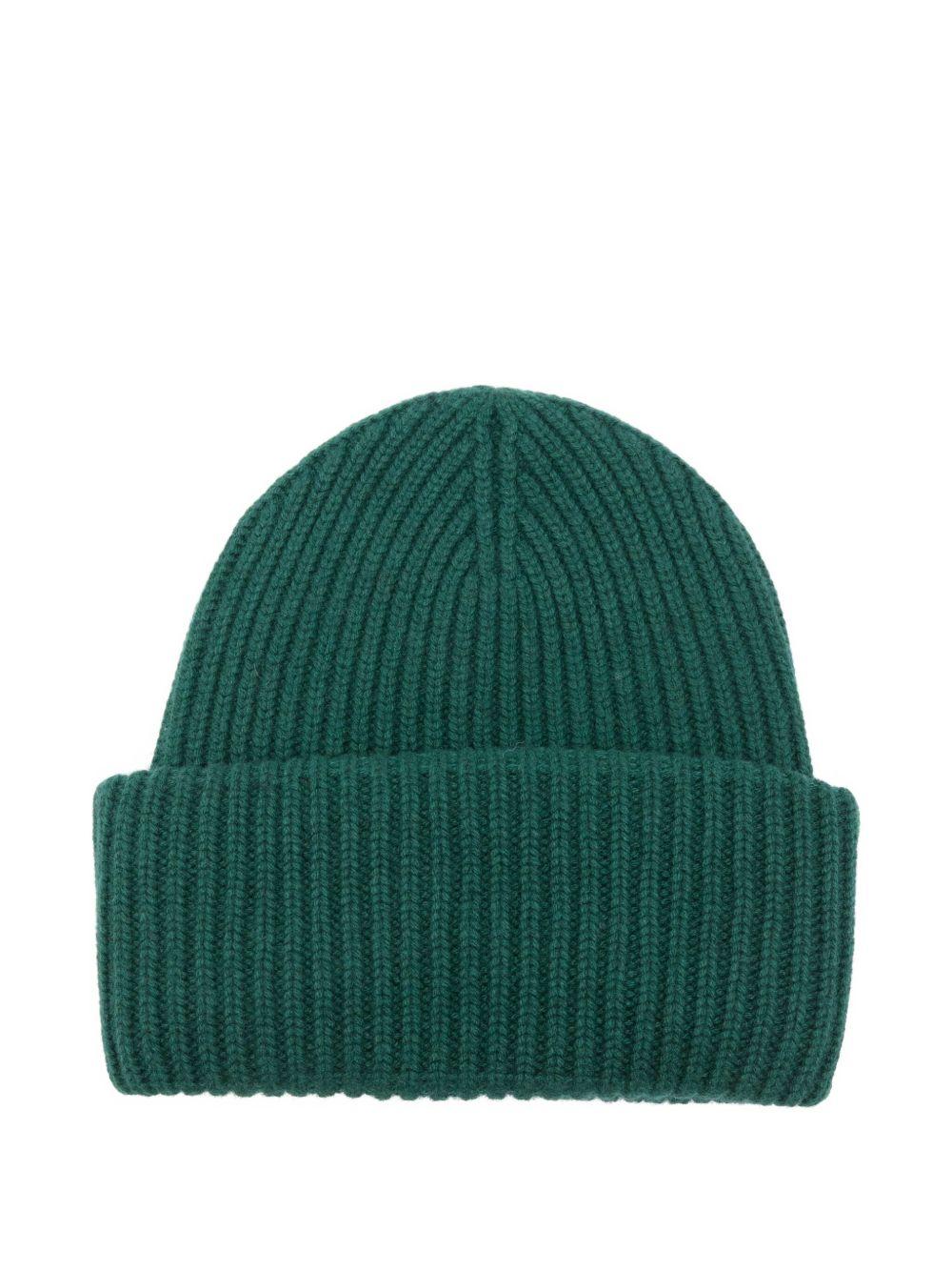 Berretto per bambino MC2 Saint Barth Kids verde con toppa con logo BRR0001 02305I MC2 ST. BARTH KIDS 