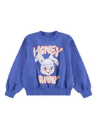 Felpa per bambina Molo blu con stampa Rabbit 2W25J215 5508 MOLO 
