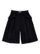 Shorts per bambina Philosophy Di Lorenzo Serafini Kids nero con tasche laterali con patta I1F406 6851 P006 PHILOSOPHY 