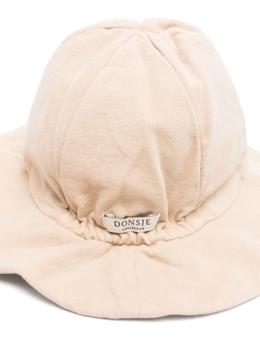 Cappello per neonata Donsje Steijn beige con motivo con ricamo 4099201NB 00019 DONSJE 