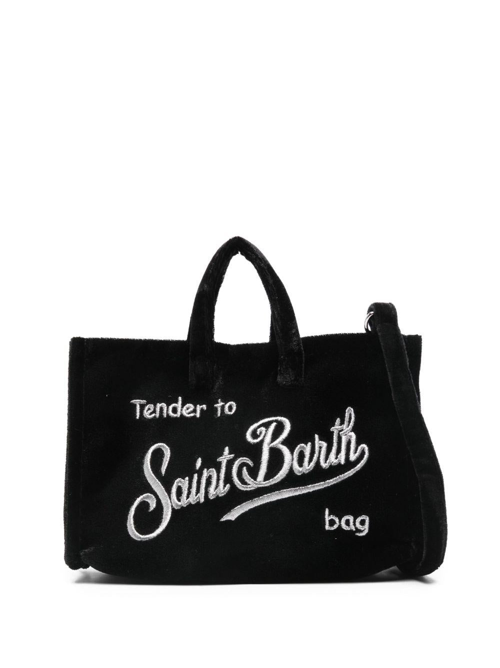 Phone Bag per bambina MC2 Saint Barth Kids nero in velluto PHONE008 00207I MC2 ST. BARTH KIDS 
