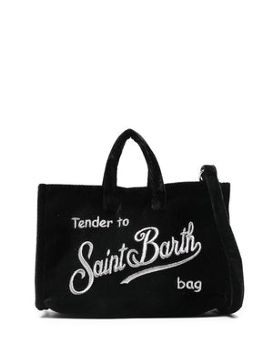 Phone Bag per bambina MC2 Saint Barth Kids nero in velluto