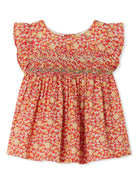 Blusa Naomie per neonata Bonpoint rosso con chiusura posteriore con bottoni C05XBLW00001 651A BONPOINT 