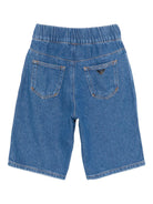 Shorts per bambino Emporio Armani Kids denim con chiusura con coulisse EB001264 AF21778 MB002 EMPORIO ARMANI KIDS 