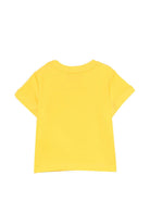 T-shirt per neonati Moschino Kids gialla con Teddy Bear ricamato MVM047LAA24 50577 MOSCHINO KIDS 