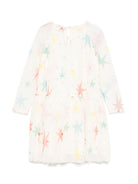 Abito per bambina Stella McCartney Kids bianco con stampa a stelle TV1C90 Z2089 186MC STELLA McCARTNEY KIDS 