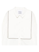 Camicia per bambina Douuod Kids bianca con bordino classico DX5A10 P0522 101 DOUUOD 