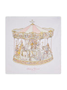 Coperta per neonati Atelier Chuox bianca con stampa Carousel CA-CQ-CAR P-U ATELIER CHOUX PARIS 