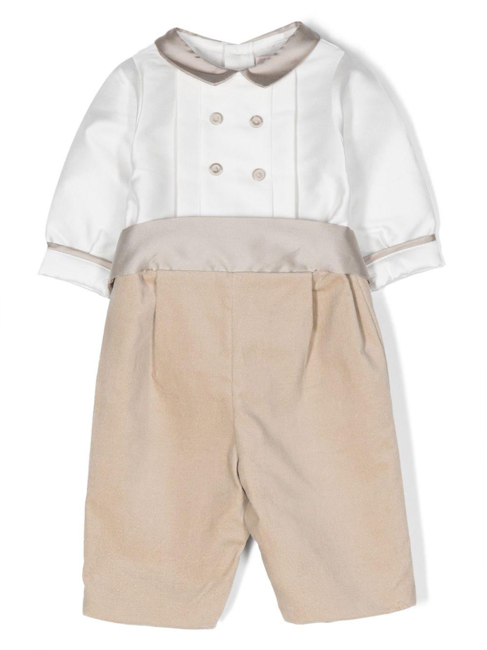 Tutina per neonato La Stupenderia beige con bottoni CBPG57 V65 LA STUPENDERIA 