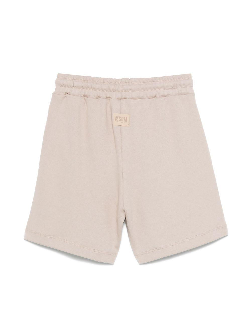 Bermuda con logo per bambino MSGM Kids beige con due tasche laterali S5MSJUBE173 MS014 MSGM KIDS 