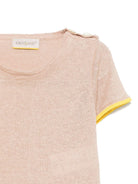 T-shirt per neonata Gensami kids marrone chiaro in maglia GIR01-B-SOFT GOLD BEIGE GENSAMI 