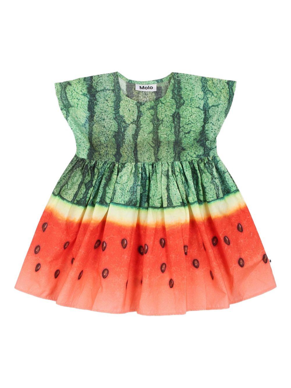 Abito per bambina Molo multicolore con stampa grafica all-over 4S25E111 9325 MOLO 