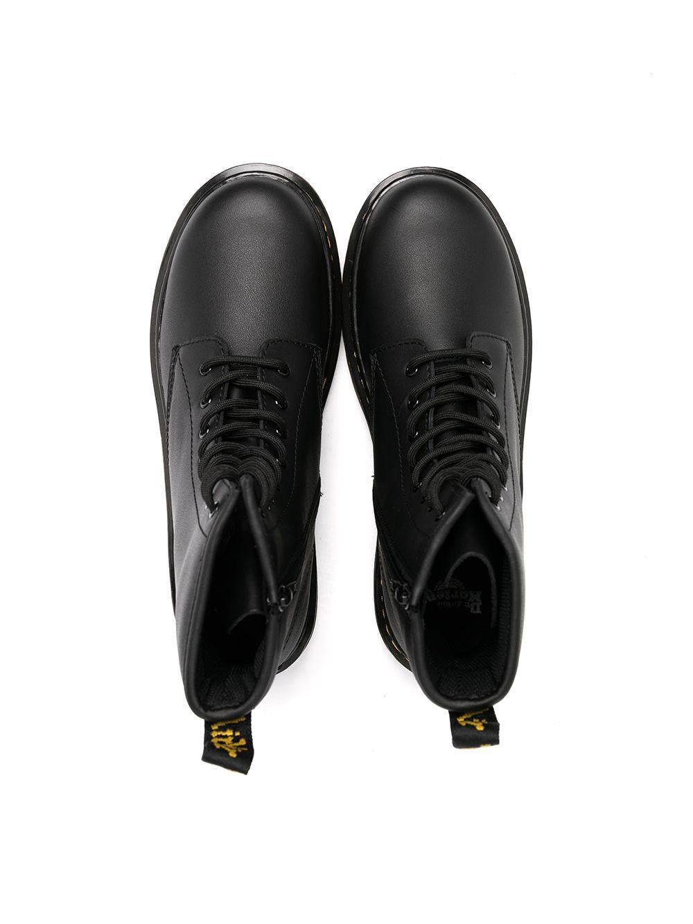 Stivaletti Fiori per bambini Dr. Martens Kids neri con cuciture a contrasto 15382001 1460 BLACK Dr martens kids 