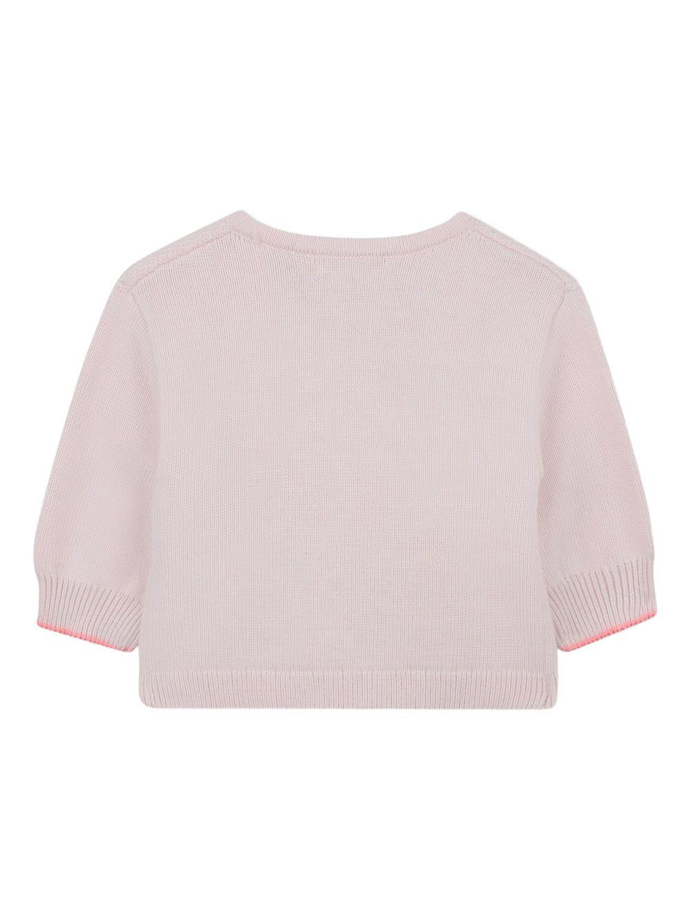 Set maglione e leggins per neonata Billieblush rosa con ricamo gatto U21444 450 BILLIEBLUSH 