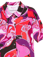 Tutina per neonata Emilio Pucci Junior fucsia con stampa astratta PXB010 Z3344 513RO EMILIO PUCCI JUNIOR 