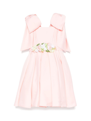 Colorichiari pink dress for girls with floral applique