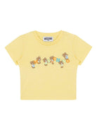 T-shirt per neonata Moschino Kids giallo con motivo Teddy Bear MUM047LAA02 51082 MOSCHINO KIDS 