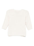 Cardigan per neonata La Stupenderia bianco con maglia a trecce 1WCCRR25 801 LA STUPENDERIA 
