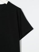 T-shirt a girocollo per bambino Mini Rodini nero con orlo dritto 1000000199 BLACK MINI RODINI 
