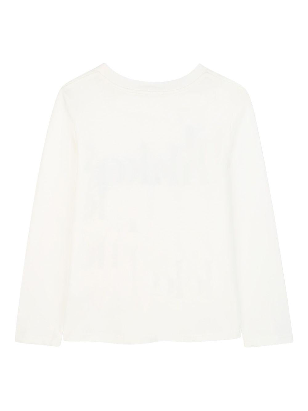 T-shirt per bambina Chloé Kis bianca con design con logo a contrasto C20650 117 CHLOE' KIDS 