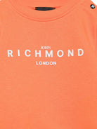 Felpa per neonati John Richmond Junior arancione con bottoni sulla spalla RIP25016FE APRICOT JOHN RICHMOND JUNIOR 