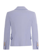 Blazer doppiopetto per bambino Balmain Kids azzurro con bottoni dorati BY2A64 J0371 652 BALMAIN KIDS 