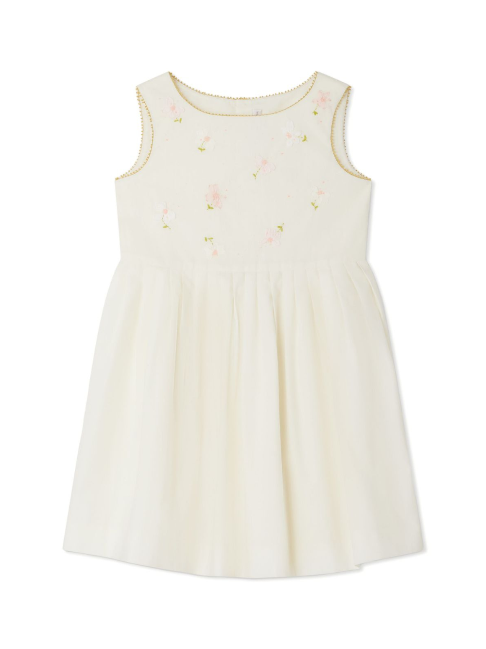 Abito per bambina Bonpoint Alina bianco con ricamo a fiori S05GDRW00008 004 BONPOINT 