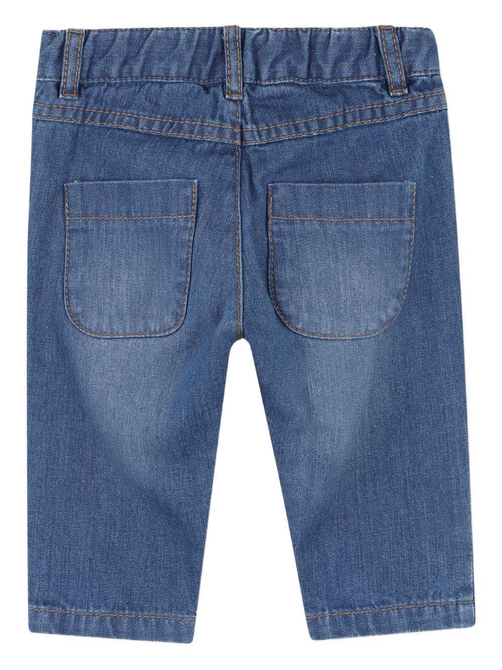 Jeans per neonata Chloé Kids denim con due tasche frontali C20710 Z10 CHLOE' KIDS 