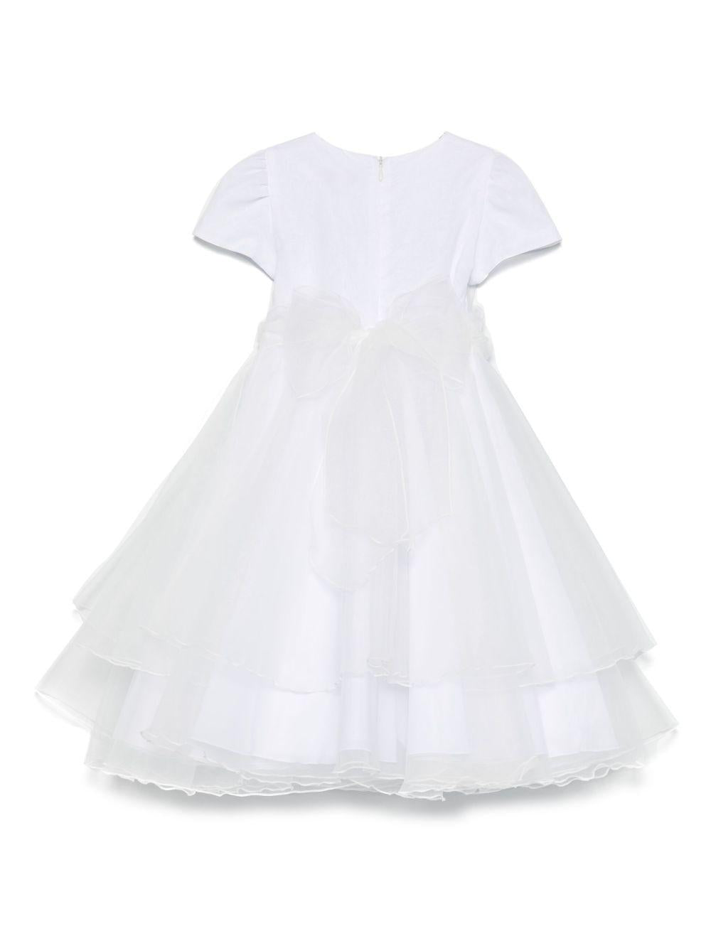 Abito per bambina Mariella Ferrari bianco con fiocco AT931 083 MARIELLA FERRARI 