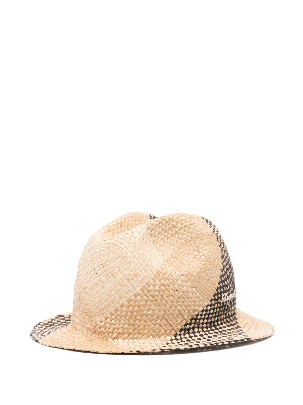 Cappello estivo per bambina Bonpoint beige con motivo a quadri S05BACW00001 006 BONPOINT 
