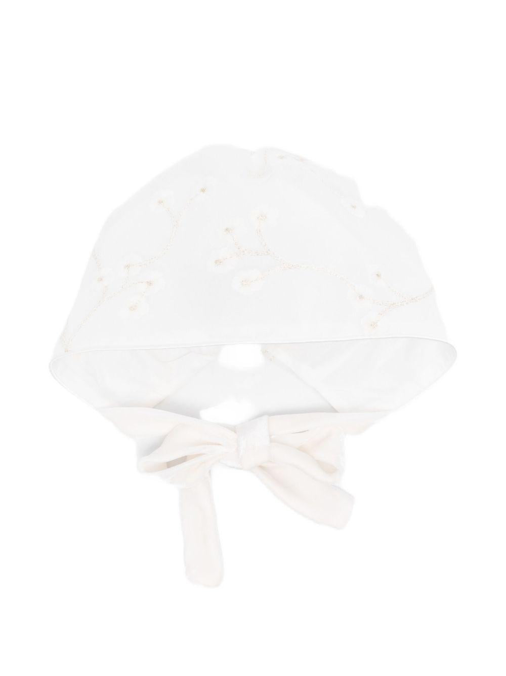 Cappello per neonata La Stupenderia bianco con dettaglio fiocco 1CBCP06 X28 LA STUPENDERIA 