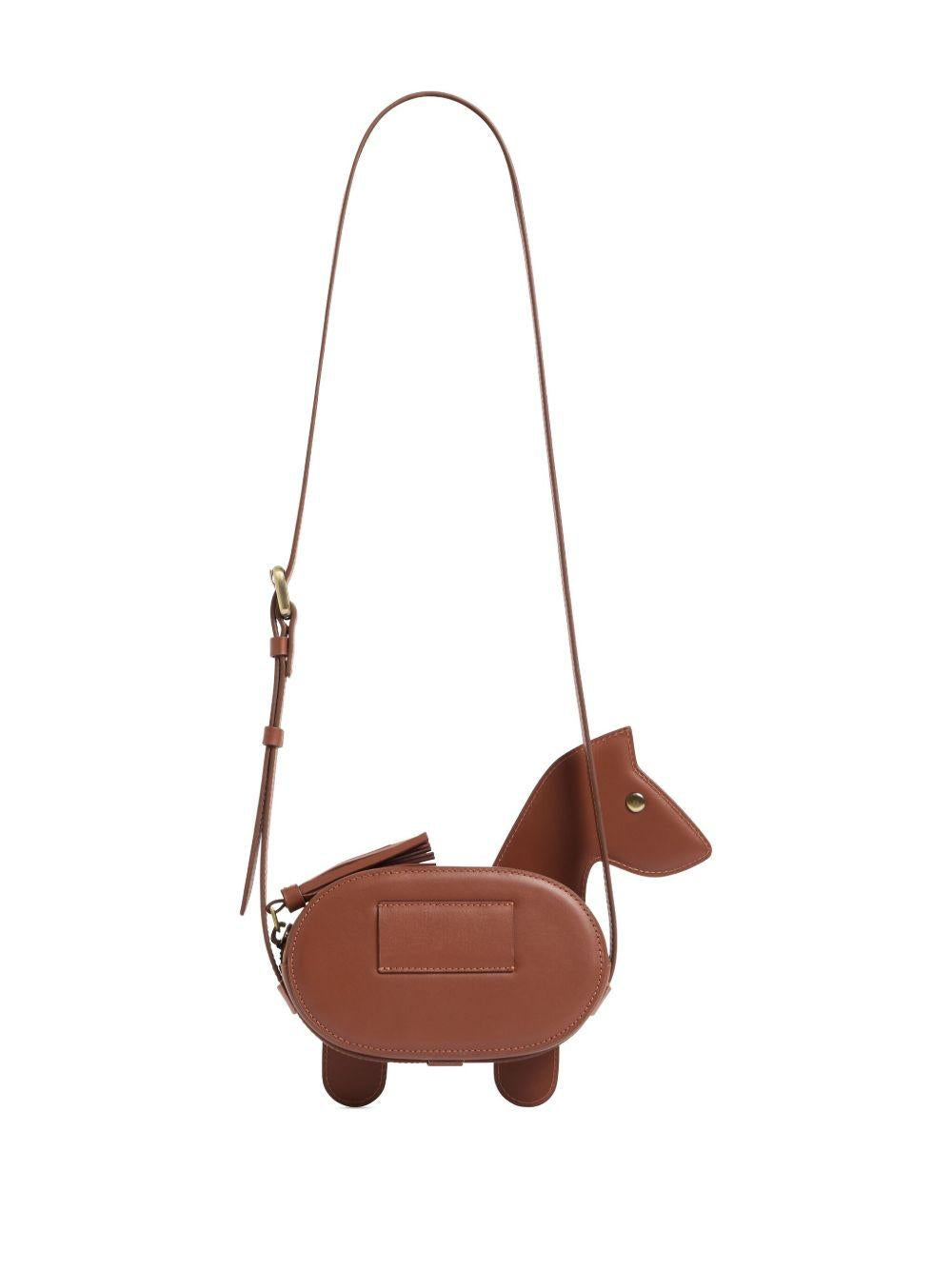 Borsa a spalla per bambina Bonpoint Jonquil marrone a forma di cavallo W05GBEL00001 067C BONPOINT 