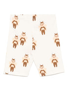 Shorts per bambina Mini Rodini bianco con stampa grafica con lunghezza alla coscia 2563012011 OFF-WHITE MINI RODINI 